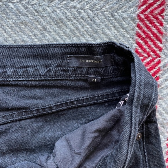 Denim Forum Yoko Shorts - Size 30 (Black) - Picture 2 of 4